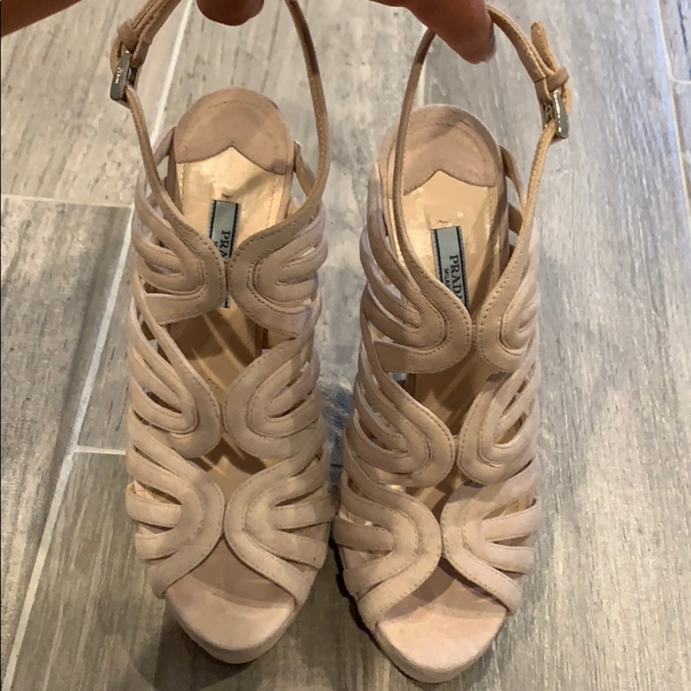 Prada Suede Cage Sandals